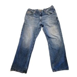 Ariat M2 Relaxed Boot Cut Jeans Mens 34x30 Blue Cowboy Western See Description